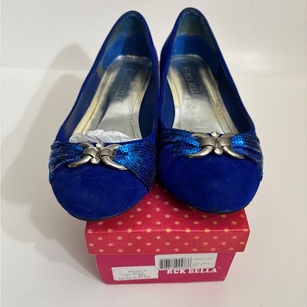 Women’s RCK Bella Blue Suede Shoes size 7